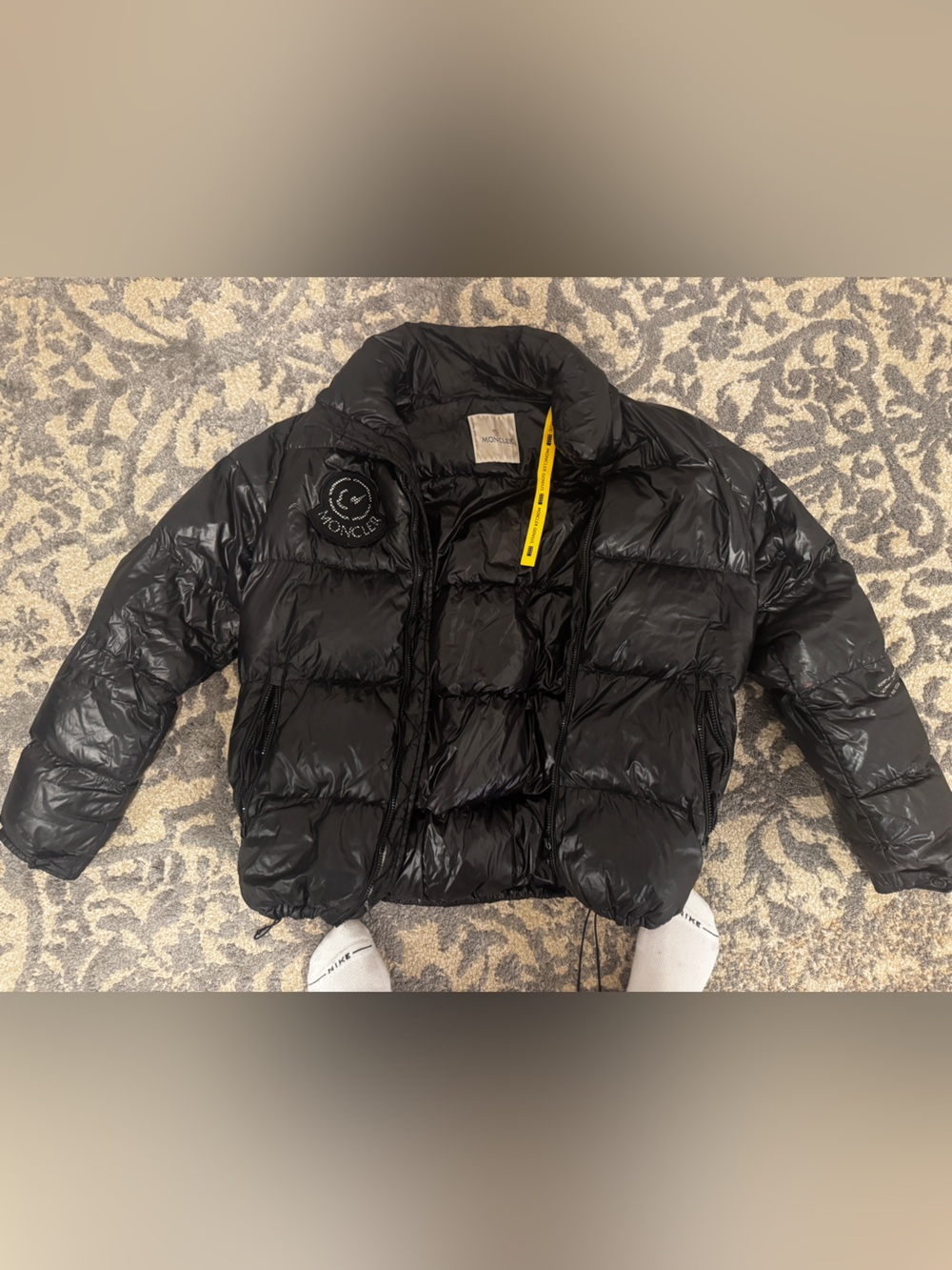 Moncler Glossy Black Quilted Puffer Jacket